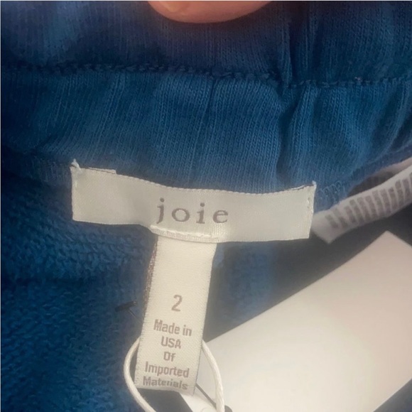 NWT Joie Women’s The Hunt Cotton Sweatpants with Seaming in Dark Ocean size 2 - Picture 5 of 10